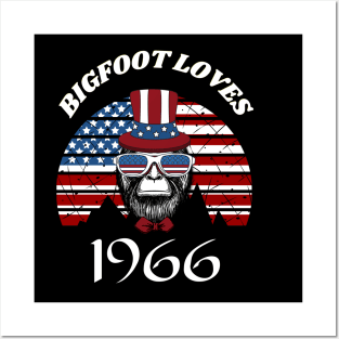 Bigfoot loves America and People born in 1966 Posters and Art